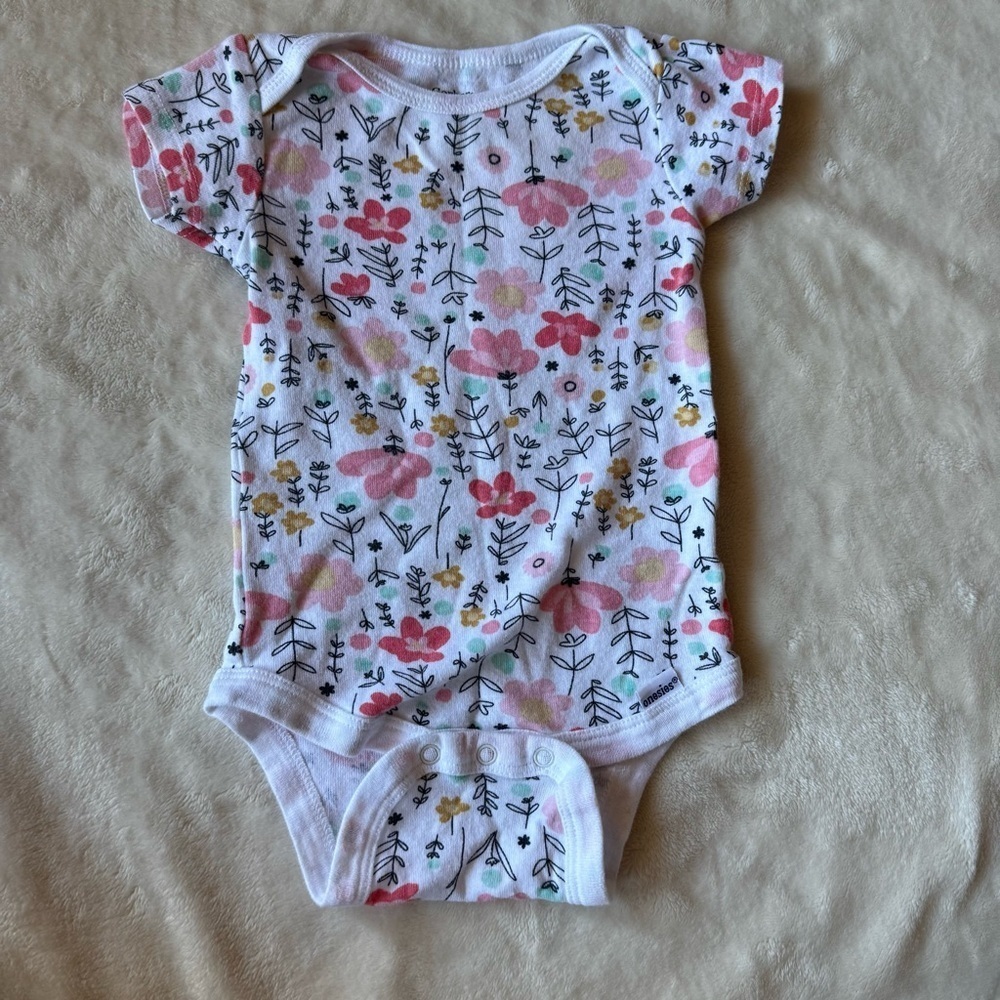 Baby Girl Bundle – Sz 0-6 Months | Denim Jacket, Corduroy Dress & Floral Onesie - Picture 2 of 10